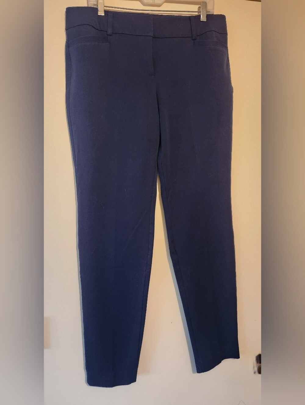 New York & Co. Dark Blue Slacks Trousers Straight Cut Size 12 Average EUC $16